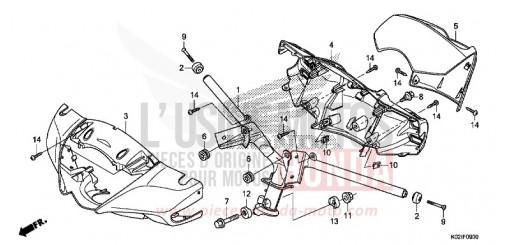 MANETTE DE DIRECTION/REVETEMENT DE GUIDON SH150G de 2016
